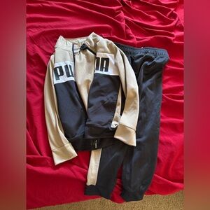 Puma Black and Tan Tracksuit